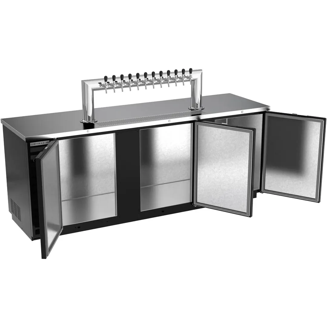 Beverage Air DD94HC-1-B-12T 95" Draft Beer Cooler w/ 5 Kegs, 37.82 cu. ft., 12 Taps