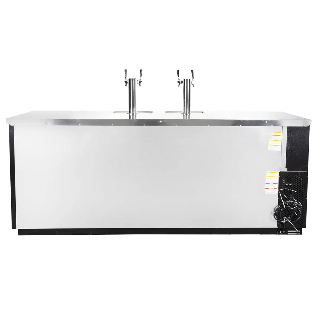 Beverage Air DD94HC-1-B 95" Draft Beer Cooler, 5‑Keg, 37.8 cu ft, Black, 2Col Faucet R290 1/3 HP USA