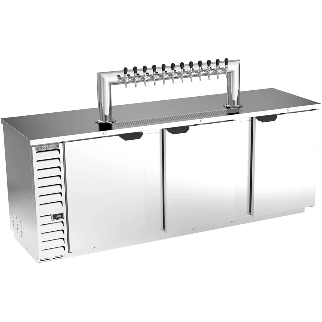Beverage Air DD94HC-1-S-12T 95" Draft Beer Cooler w/ 5 Kegs, 37.82 cu. ft., 12 Taps