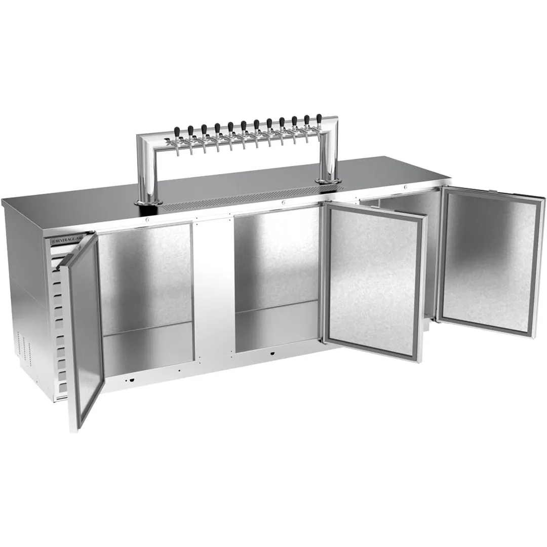 Beverage Air DD94HC-1-S-12T 95" Draft Beer Cooler w/ 5 Kegs, 37.82 cu. ft., 12 Taps