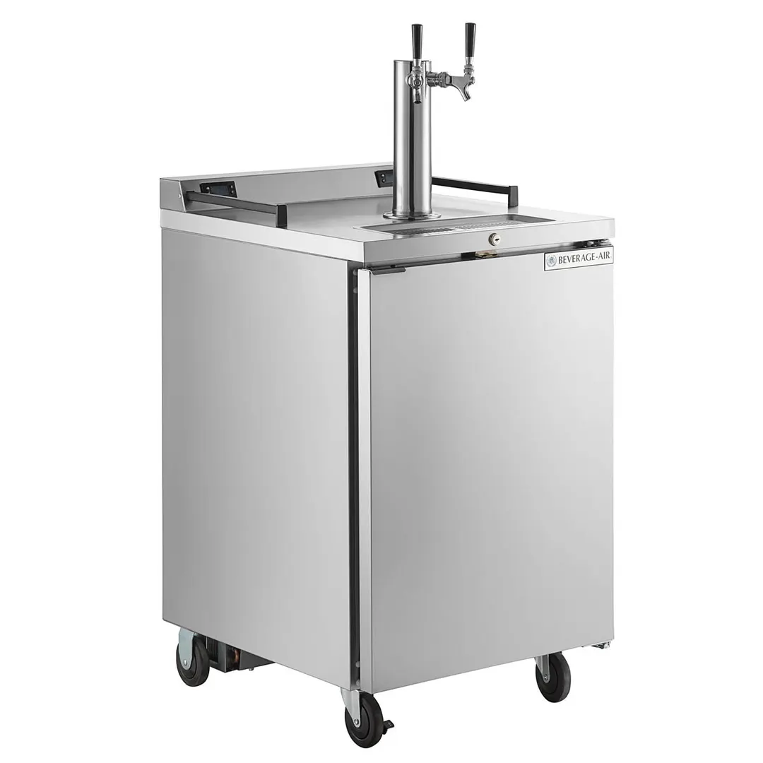 Beverage Air DZ24-1-S Keg Cooler, 24" x 29-3/8",7.44 Cu Ft, Holds 4 1/6‑Barrel Kegs2‑Tap Door Locks