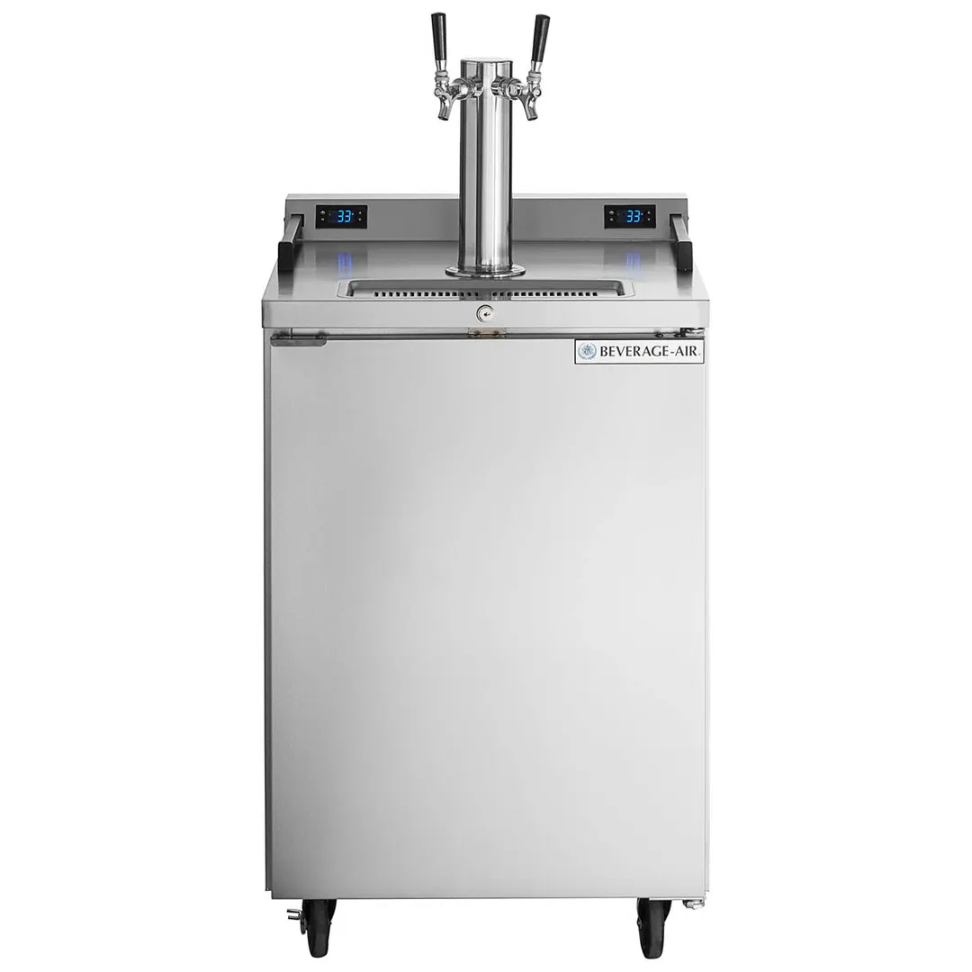 Beverage Air DZ24-1-S Keg Cooler, 24" x 29-3/8",7.44 Cu Ft, Holds 4 1/6‑Barrel Kegs2‑Tap Door Locks