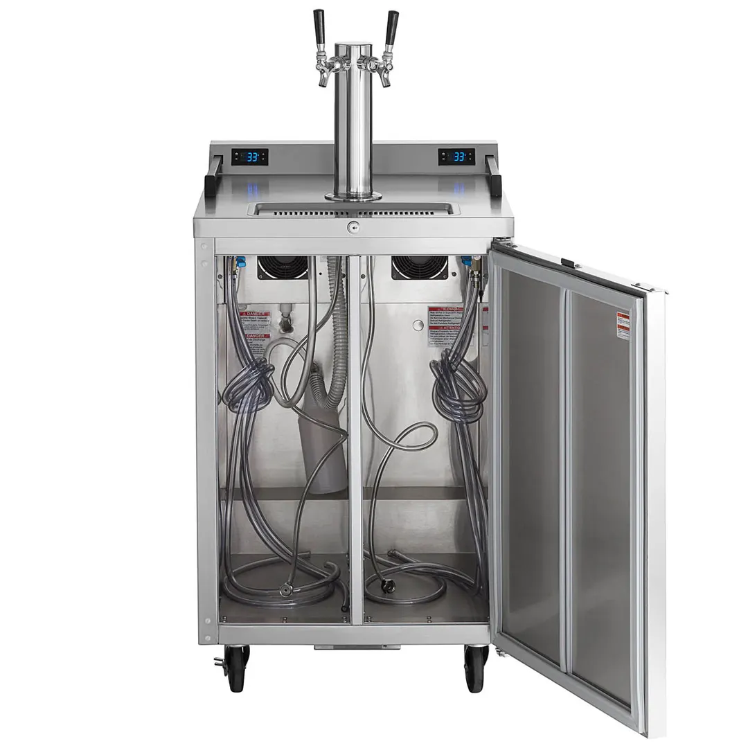 Beverage Air DZ24-1-S Keg Cooler, 24" x 29-3/8",7.44 Cu Ft, Holds 4 1/6‑Barrel Kegs2‑Tap Door Locks