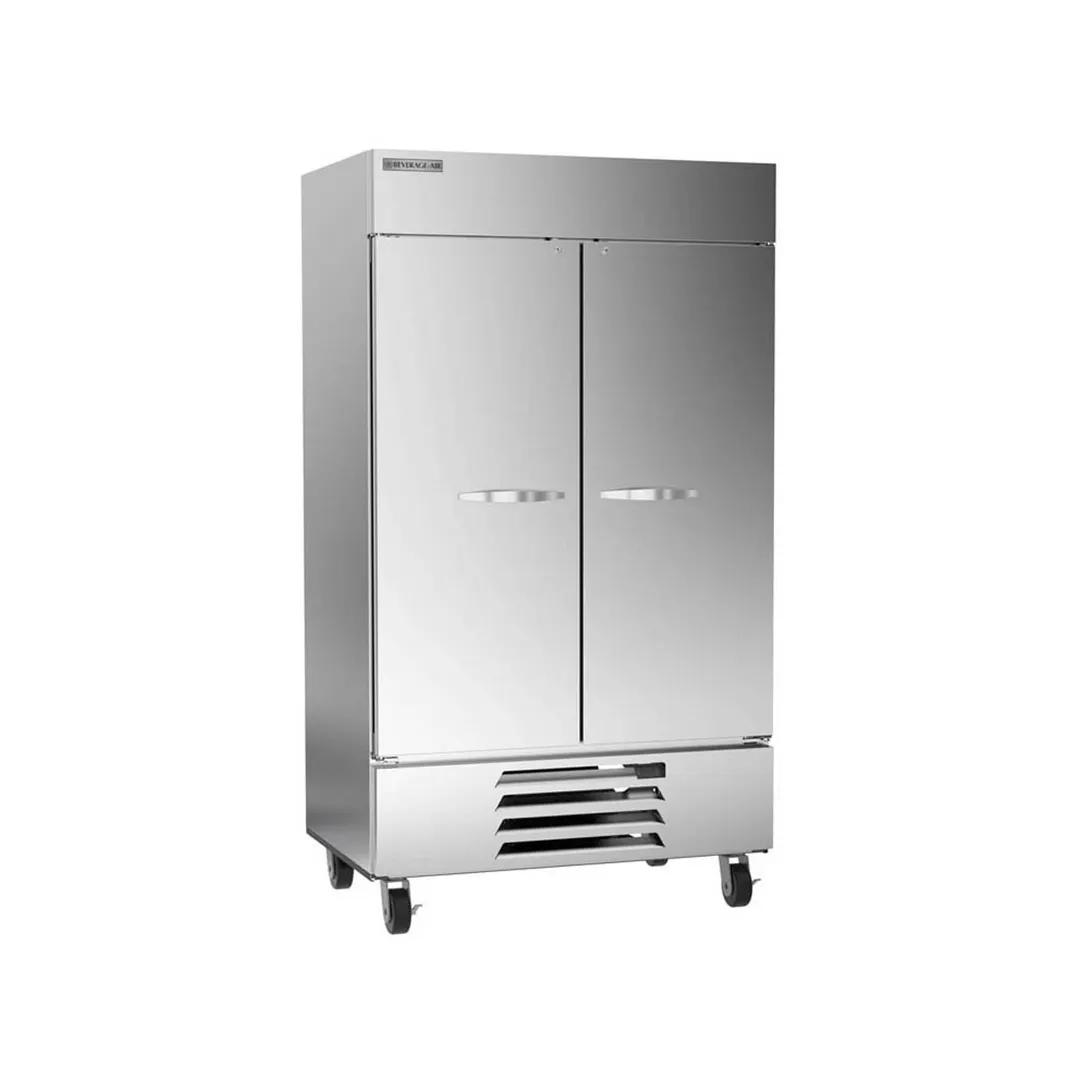 Beverage Air HBF44HC-1 47" 2-Solid Door Reach-In Freezer, Bottom Mounted, 44 cu. ft., Stainless Steel