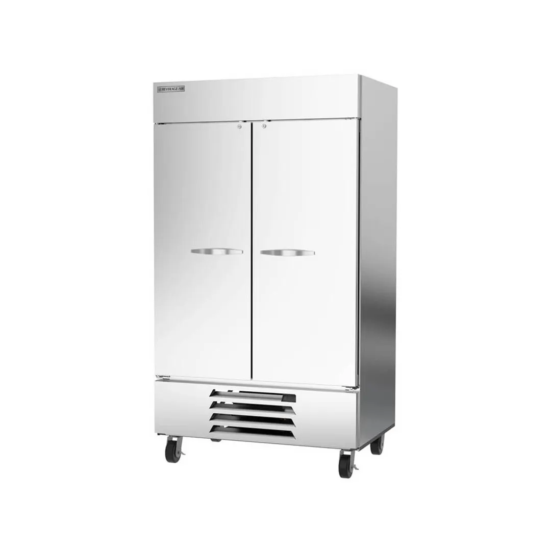 Beverage Air HBF44HC-1 47" 2-Solid Door Reach-In Freezer, Bottom Mounted, 44 cu. ft., Stainless Steel