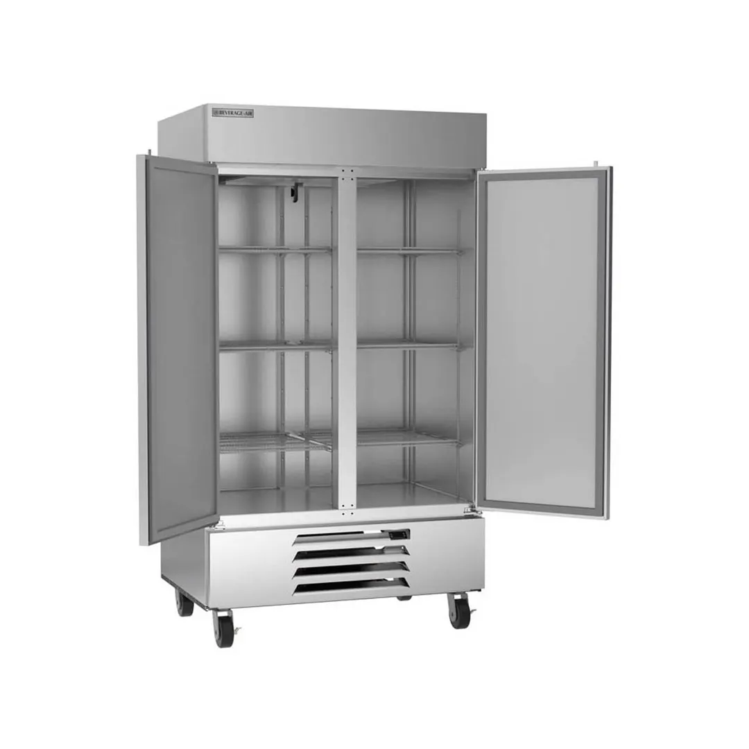 Beverage Air HBF44HC-1 47" 2-Solid Door Reach-In Freezer, Bottom Mounted, 44 cu. ft., Stainless Steel