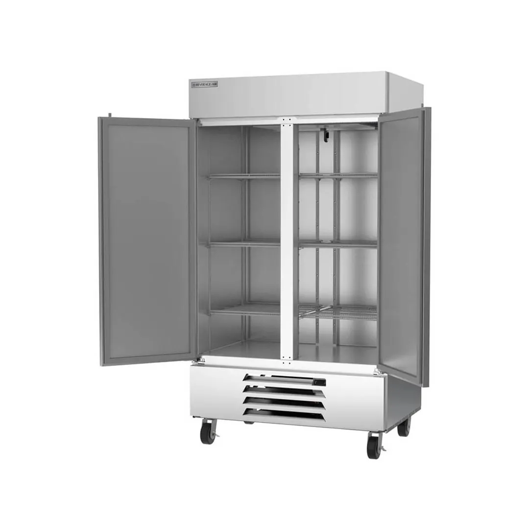 Beverage Air HBF44HC-1 47" 2-Solid Door Reach-In Freezer, Bottom Mounted, 44 cu. ft., Stainless Steel