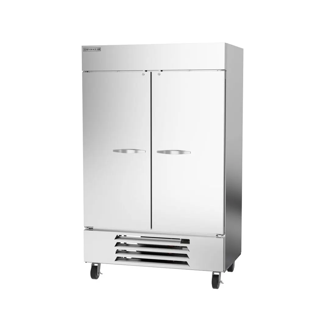 Beverage Air HBF49HC-1 52" 2-Solid Door Reach-In Freezer, Bottom Mounted, 46.2 cu. ft., Stainless Steel