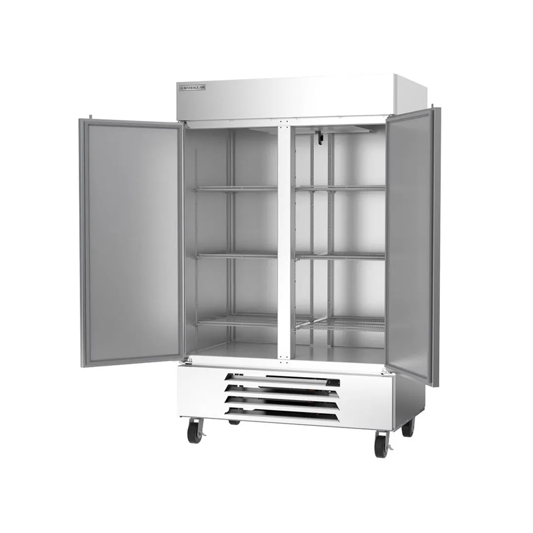 Beverage Air HBF49HC-1 52" 2-Solid Door Reach-In Freezer, Bottom Mounted, 46.2 cu. ft., Stainless Steel