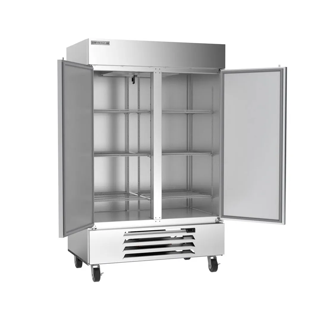 Beverage Air HBF49HC-1 52" 2-Solid Door Reach-In Freezer, Bottom Mounted, 46.2 cu. ft., Stainless Steel