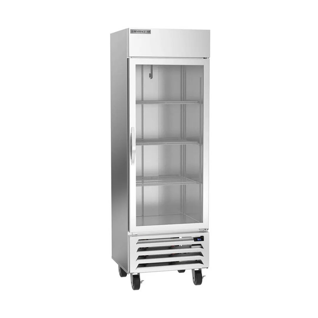 Beverage Air HBR19HC-1-G, 27" 1 1-Section Reach-In Refrigerator w/ Glass Full Door, Bottom Mount, 1/4 hp, 17.9 cu. ft.