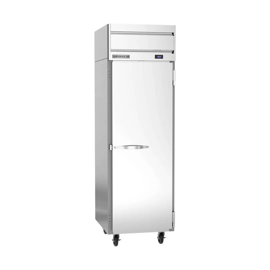 Beverage Air HR1HC-1S 26" 1-Section Reach-In Refrigerator w/ Solid Full Door, Top Mount, 1/4 hp, 21 cu. ft.