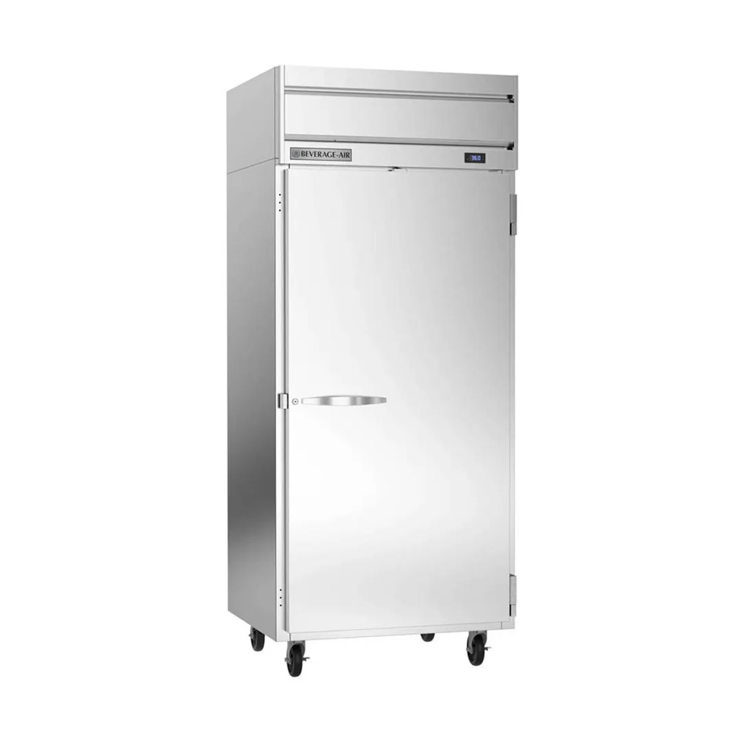 Beverage Air HRP1WHC-1S 35" 1-Section Reach-In Refrigerator w/ Solid Full Door, Top Mounted, 1/4 hp, 31 cu. ft.