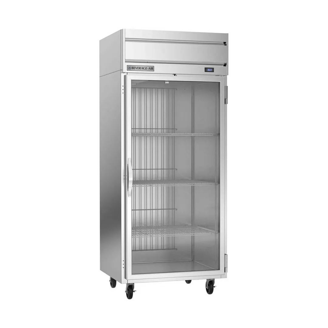 Beverage Air HRPS1WHC-1G 35" 1-Section Wide Reach-In Refrigerator w/ Glass Full Door, Top Mounted, 1/4 hp, 31 cu. ft.