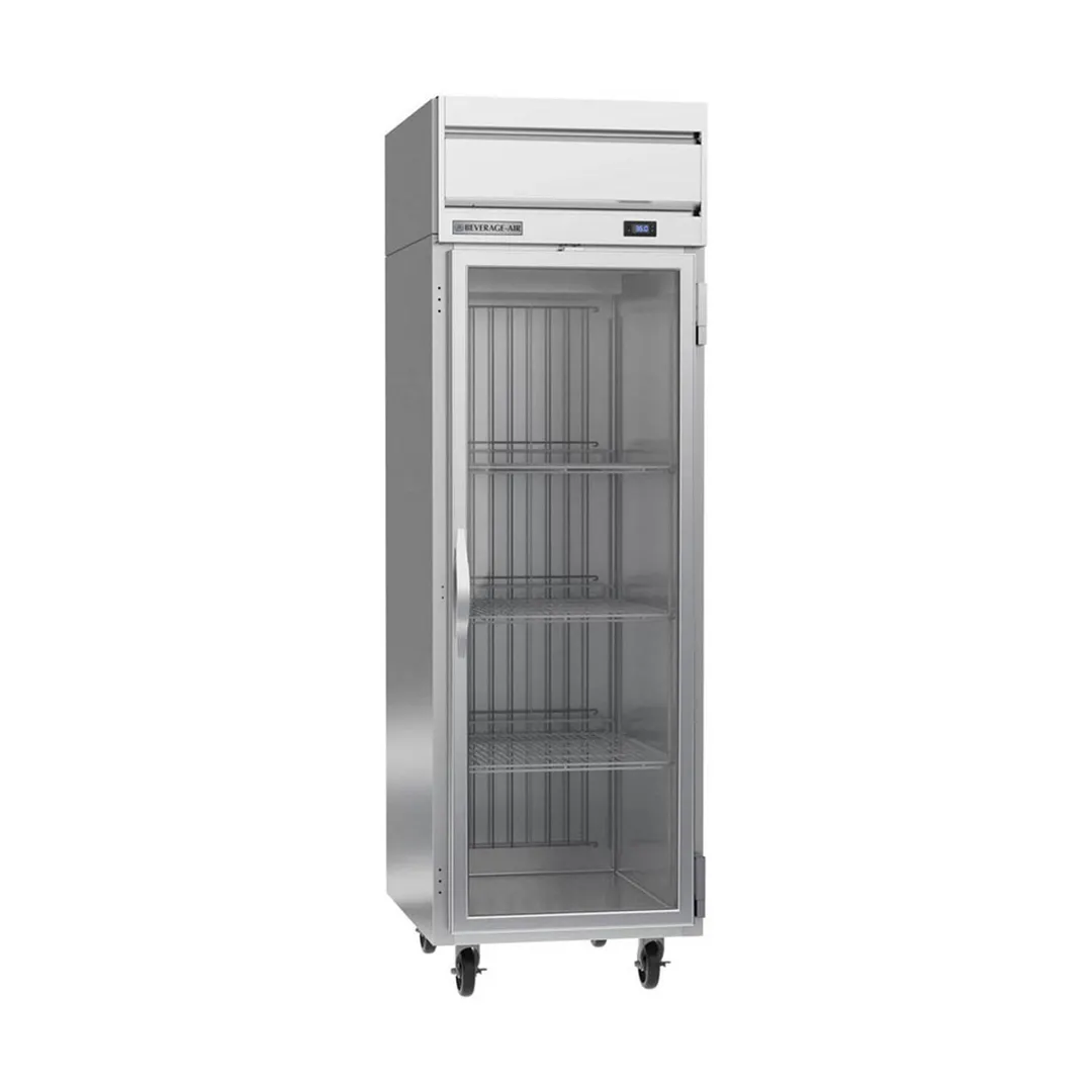 Beverage Air HRS1HC-1G 26" 1-Section Reach-In Refrigerator w/ Glass Full Door, Top Mounted, 1/4 hp, 22.3 cu. ft.