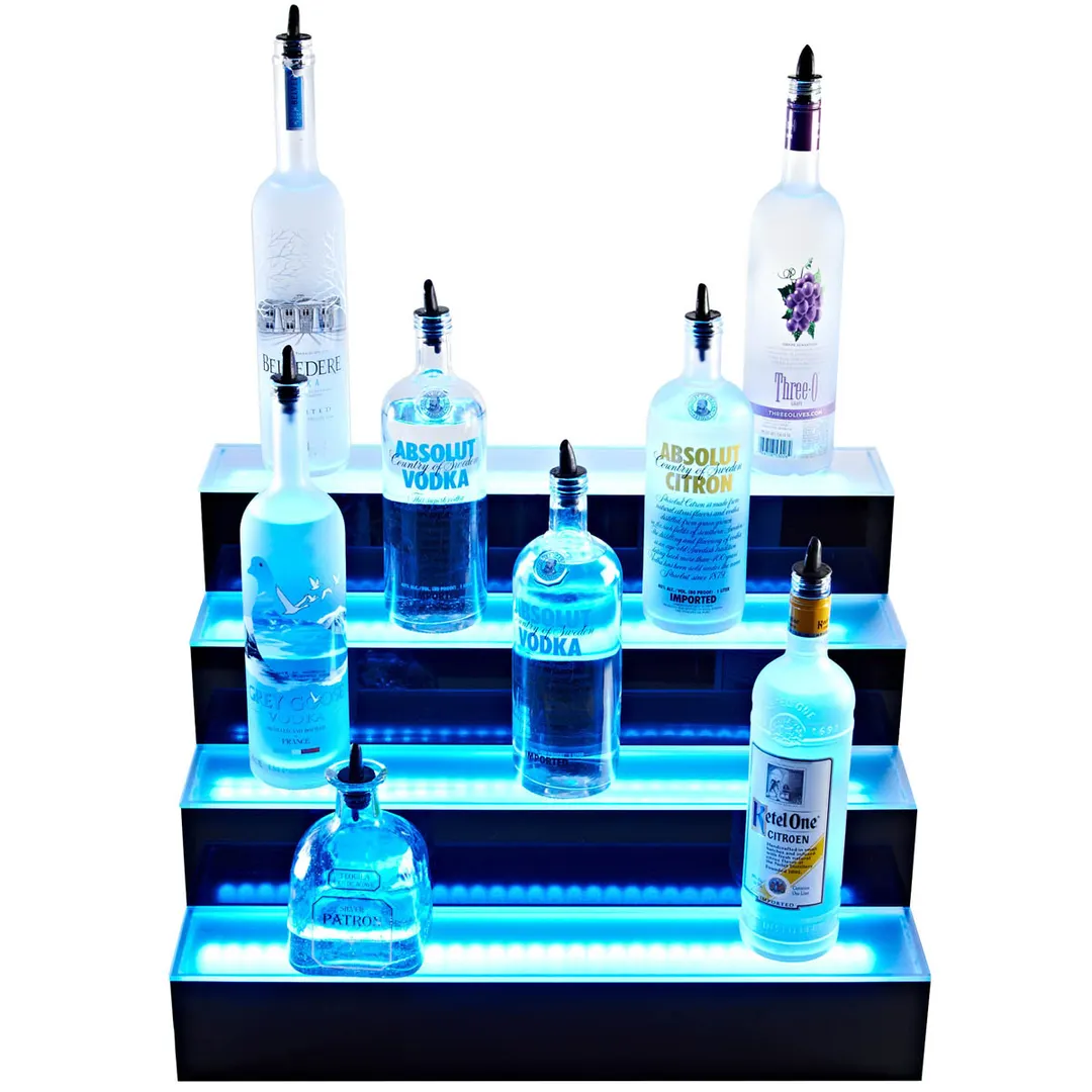 Beverage Air LBD4-48L 48" Four Tier Lighted Liquor Display, 48 Bottles