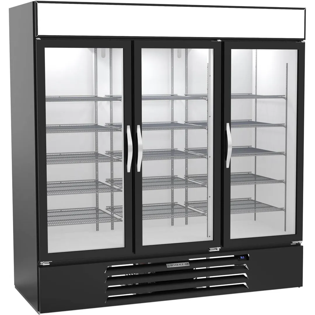 Beverage Air MMR72HC-1-B-WINE 75" Glass Door Wine Merchandiser, Single Temperature, 70.19 cu. ft.