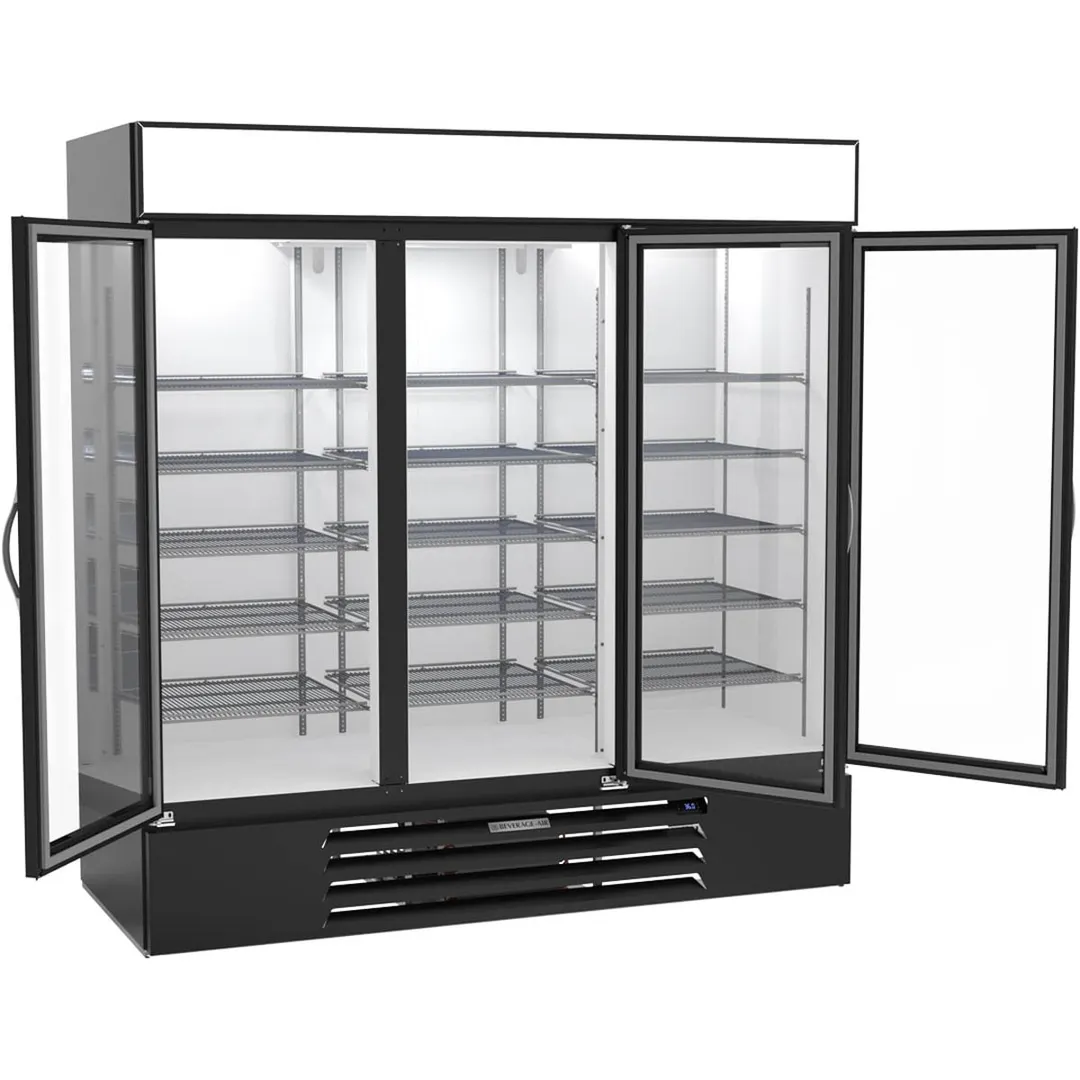 Beverage Air MMR72HC-1-B-WINE 75" Glass Door Wine Merchandiser, Single Temperature, 70.19 cu. ft.