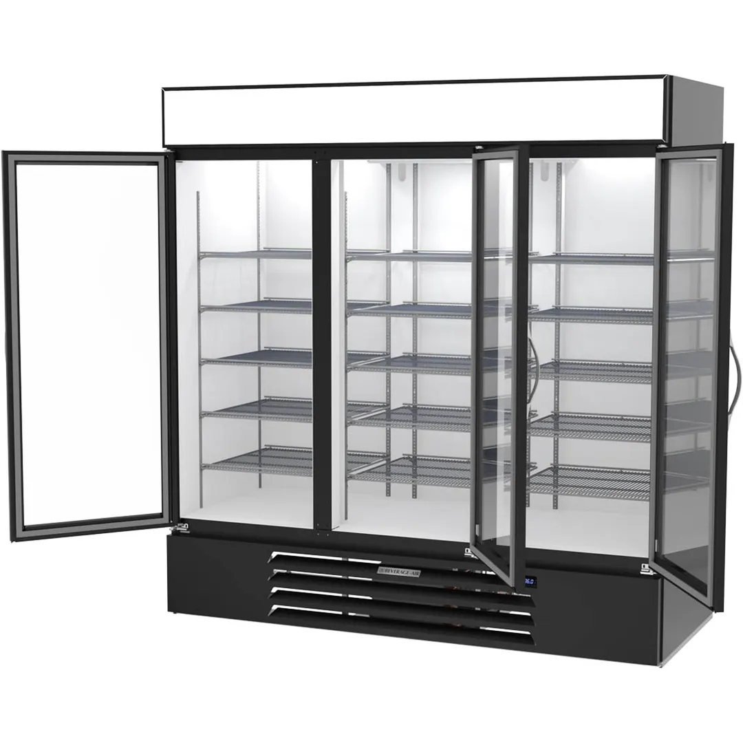 Beverage Air MMR72HC-1-B-WINE 75" Glass Door Wine Merchandiser, Single Temperature, 70.19 cu. ft.