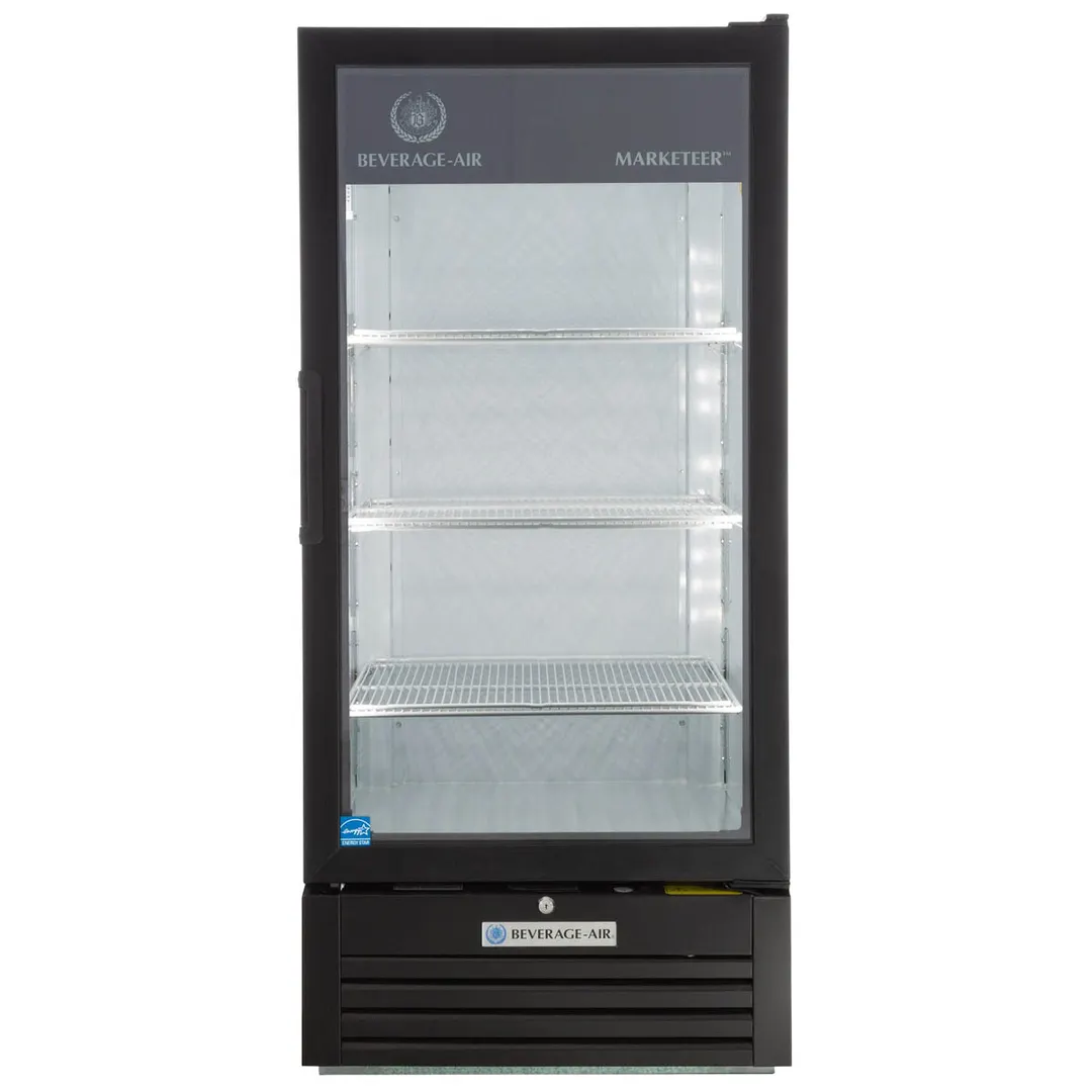 Beverage Air MT10-1B 24" 1-Section Marketeer Glass Door Merchandiser in Black, 9.43 cu. ft
