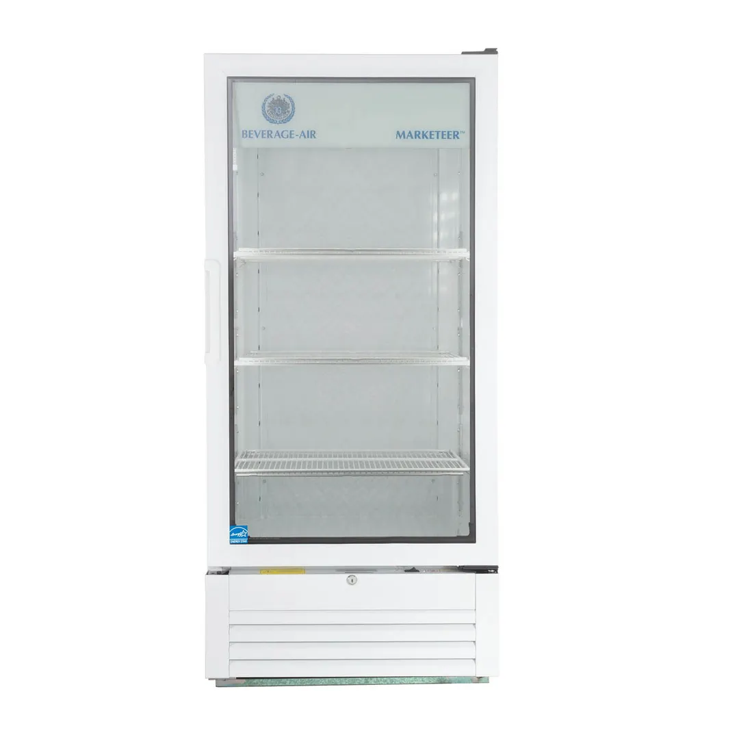 Beverage Air MT10-1W 24" 1-Section Marketeer Glass Door Merchandiser in White, 9.43 cu. ft.