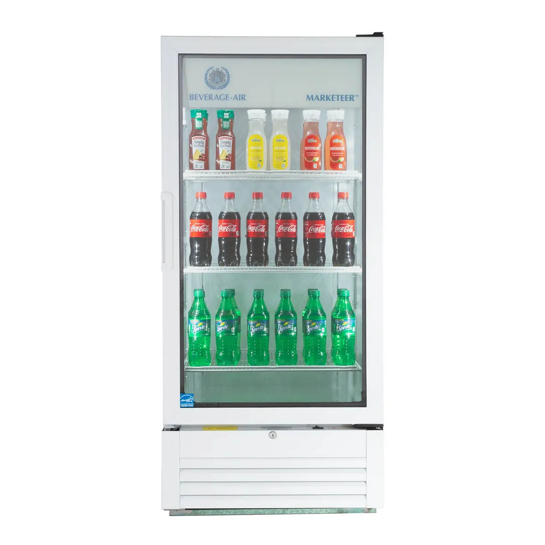 Beverage Air MT10-1W 24" 1-Section Marketeer Glass Door Merchandiser in White, 9.43 cu. ft.
