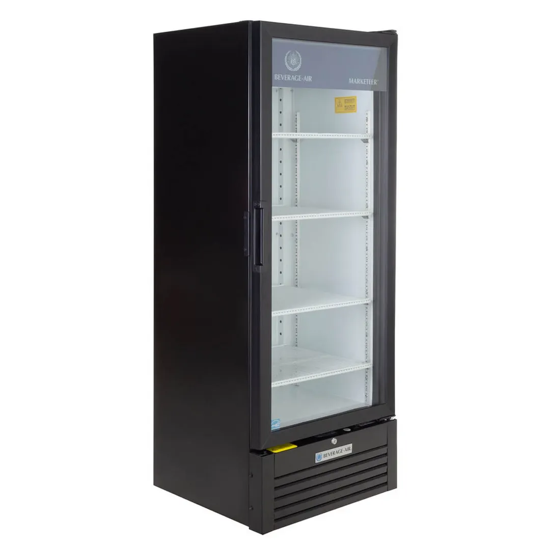 Beverage Air MT12-1B 24" 1-Section Marketeer Glass Door Merchandiser in Black, 11.5 cu. ft.