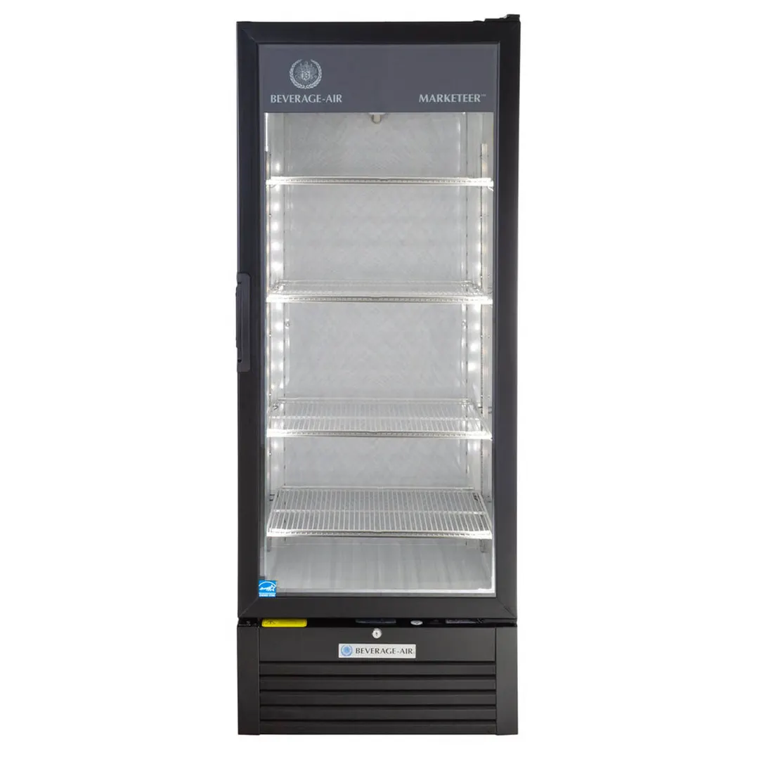 Beverage Air MT12-1B 24" 1-Section Marketeer Glass Door Merchandiser in Black, 11.5 cu. ft.