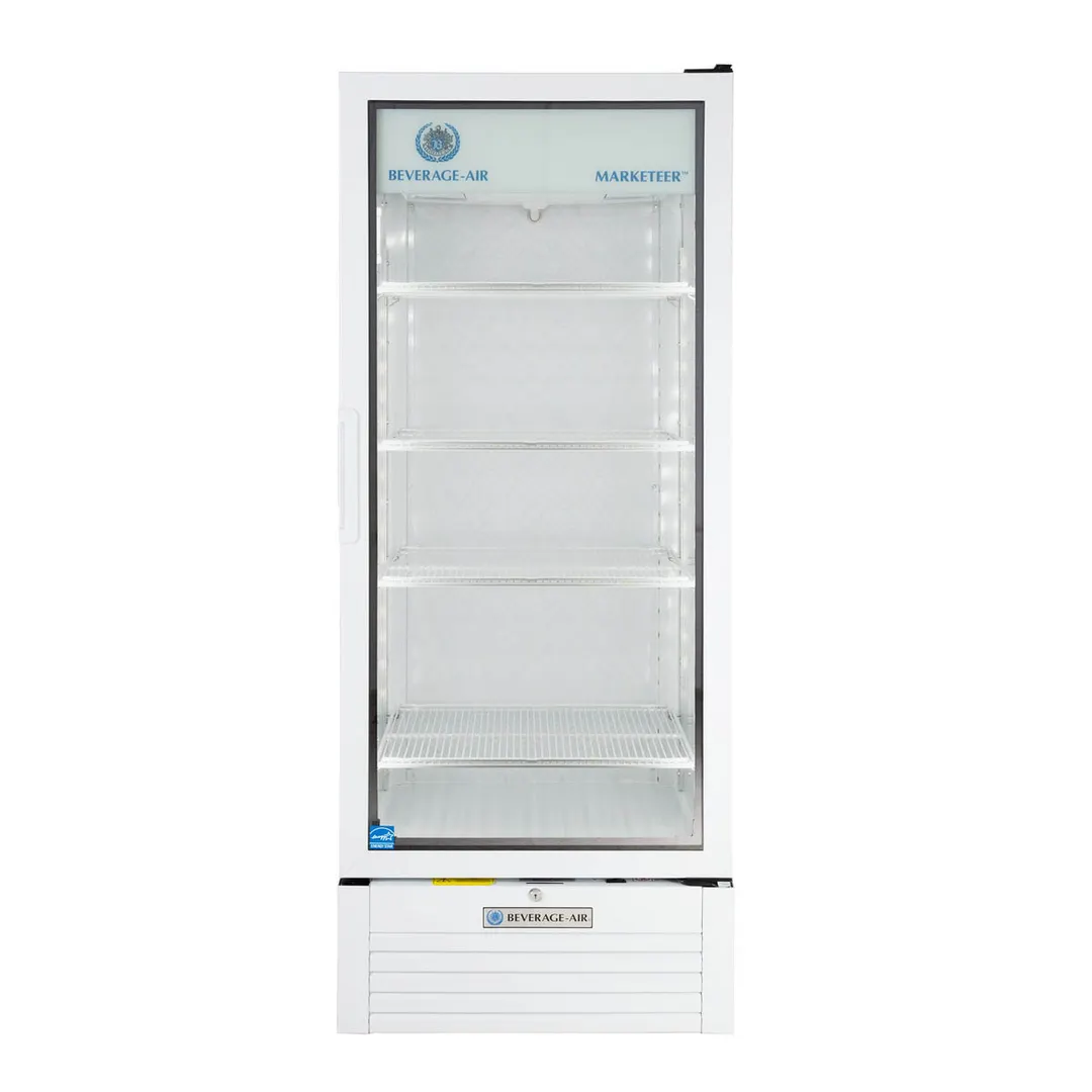 Beverage Air MT12-1W 24" 1-Section Marketeer Glass Door Merchandiser in White, 11.5 cu. ft.