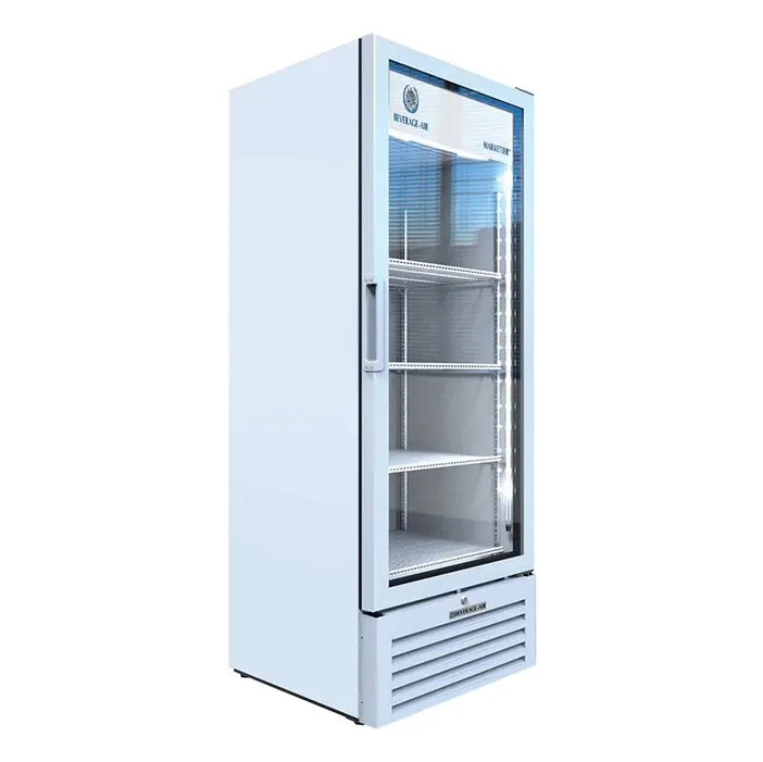 Beverage Air MT12-1W 24" 1-Section Marketeer Glass Door Merchandiser in White, 11.5 cu. ft.