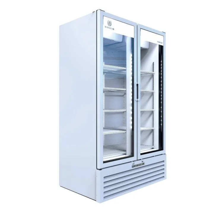 Beverage Air MT34-1W 39" 2-Section Marketeer Glass Door Merchandiser in Black, 26.12 cu. ft.