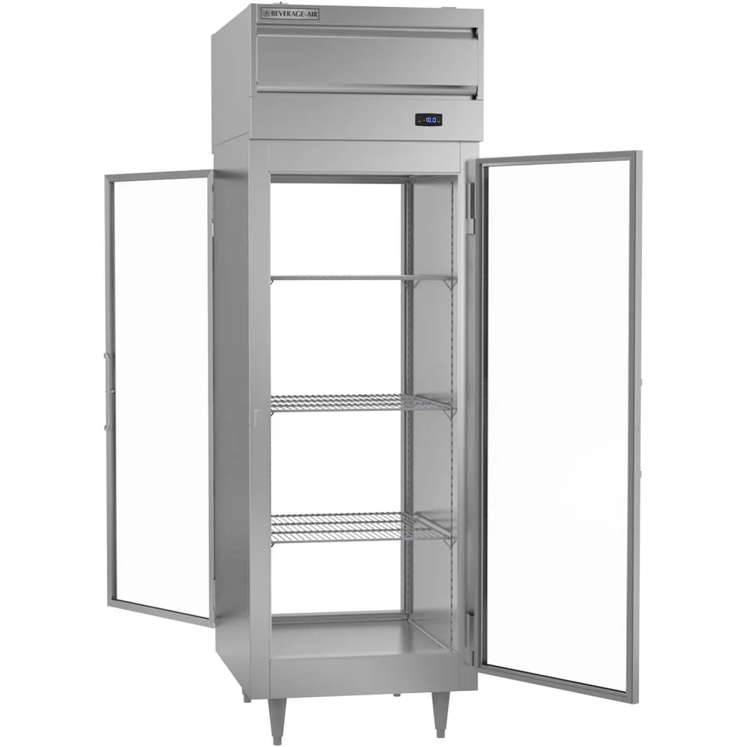 Beverage Air PFD1HC-1BG 27" One Section Pass-Thru Freezer w/ 2 Glass Full Doors, 23 cu. ft.