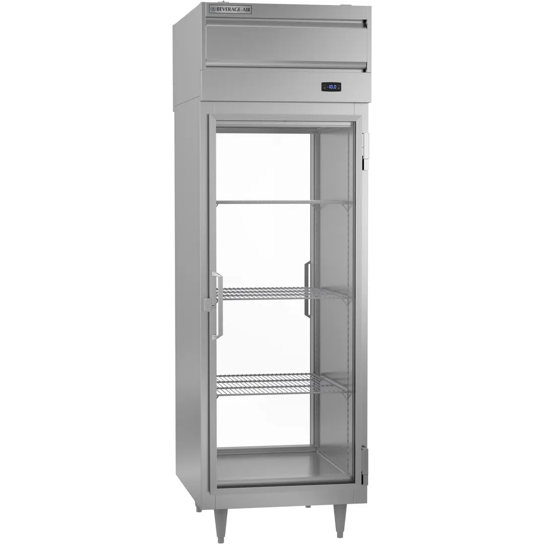 Beverage Air PFD1HC-1BG 27" One Section Pass-Thru Freezer w/ 2 Glass Full Doors, 23 cu. ft.