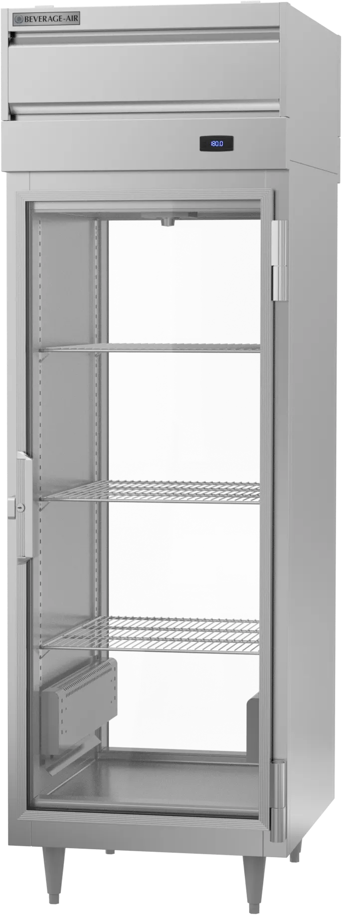 Beverage Air PH1-1BG-PT 1-Section 2-Door Heated Holding Cabinet, 21.5 cu ft, Glass Doors, Stainless Steel Front