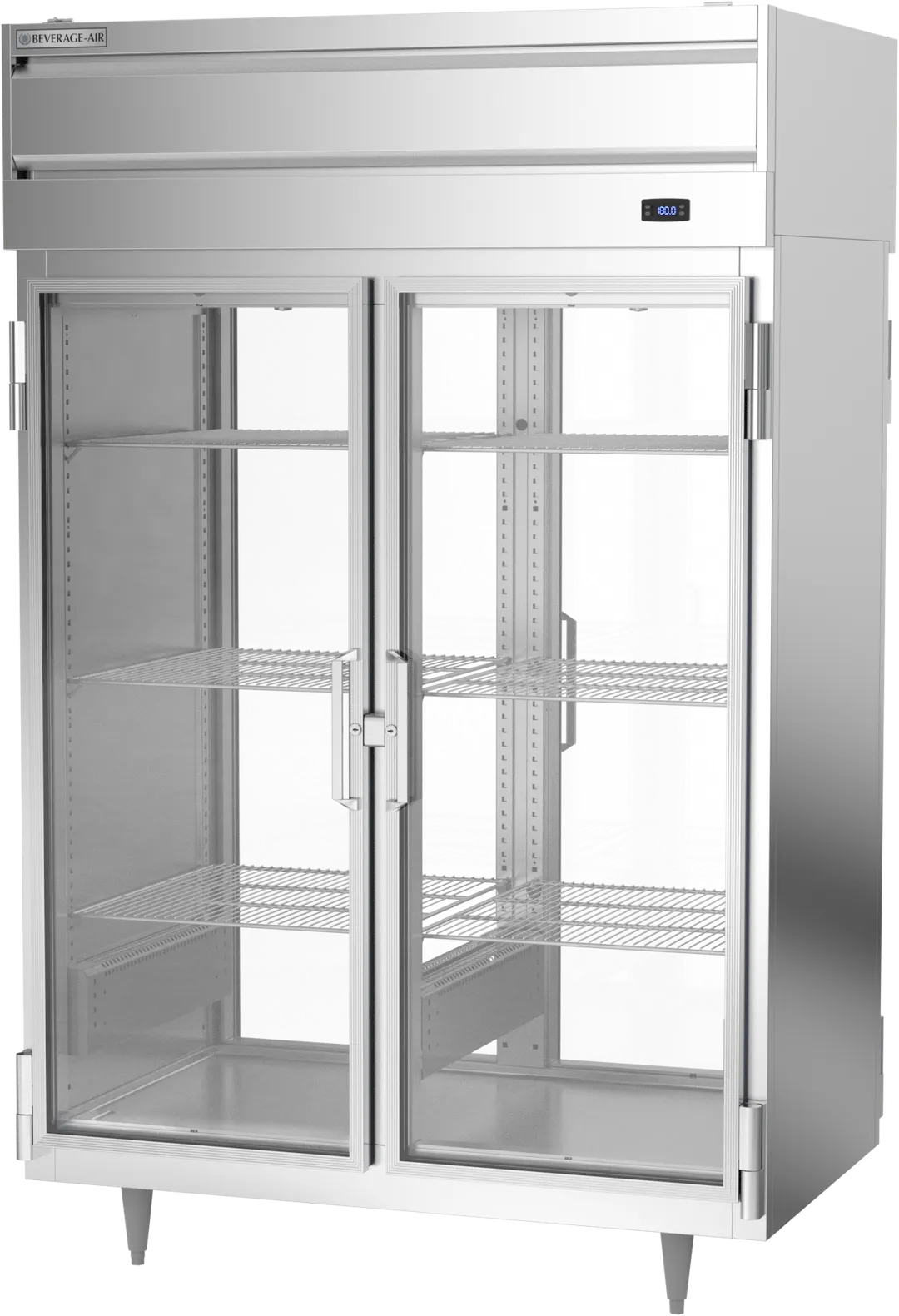 Beverage Air PH2-1BG-PT 2-Section Pass-Thru Warming Cabinet, 43.5 cu ft, Clear Doors, Stainless Steel Front, Aluminum Interior, Digital Thermometer