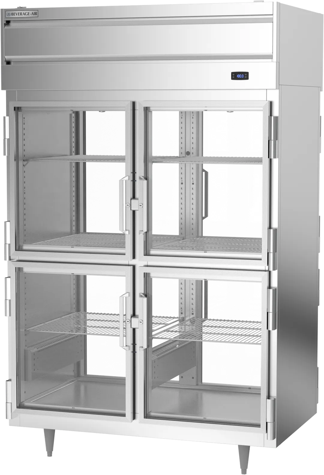 Beverage Air PH2-1BHG-PT 2-Section “8” Doors Clear Heated Holding Cabinet Stainless Steel
