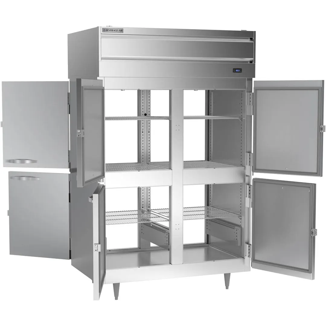 Beverage Air PH2-1HS-PT 2-Section “8” Half Height Solid Door Heated Holding Cabinet, 43.3 cu ft, Stainless Steel