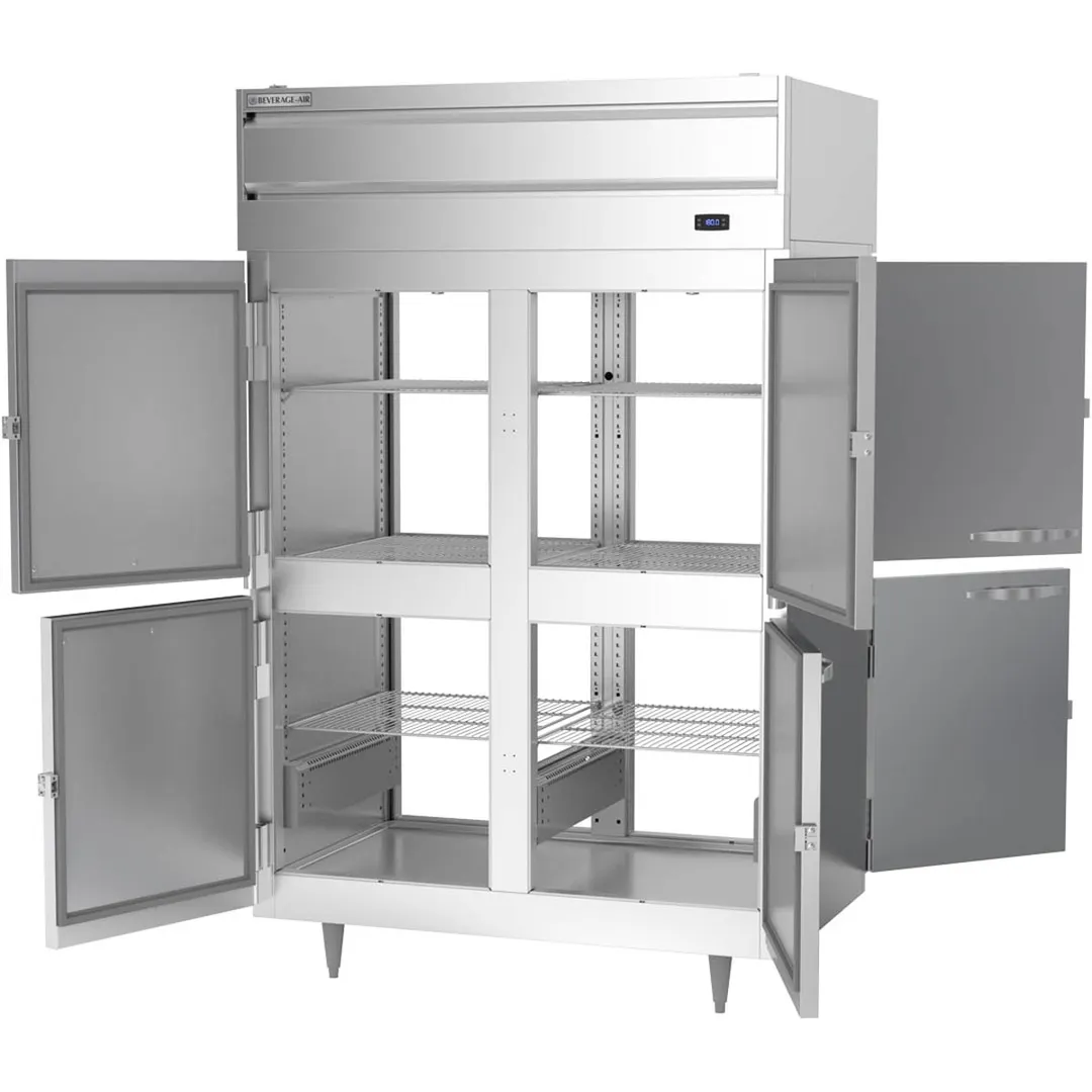 Beverage Air PH2-1HS-PT 2-Section “8” Half Height Solid Door Heated Holding Cabinet, 43.3 cu ft, Stainless Steel