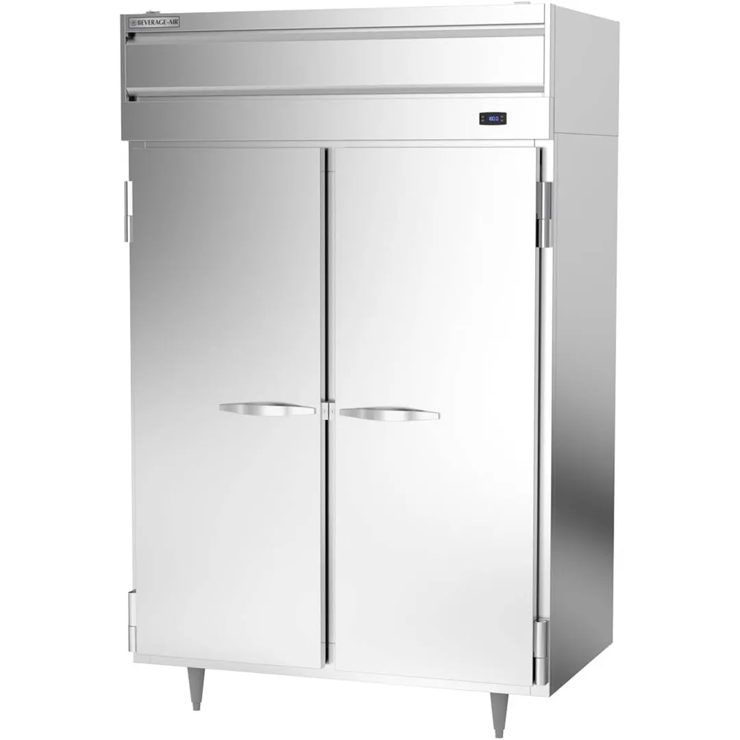 Beverage Air PH2-1S 2-Section Reach-In Heated Holding Cabinet, 43.3 cu ft, Stainless Steel Front, Solid Doors, 6 Shelves