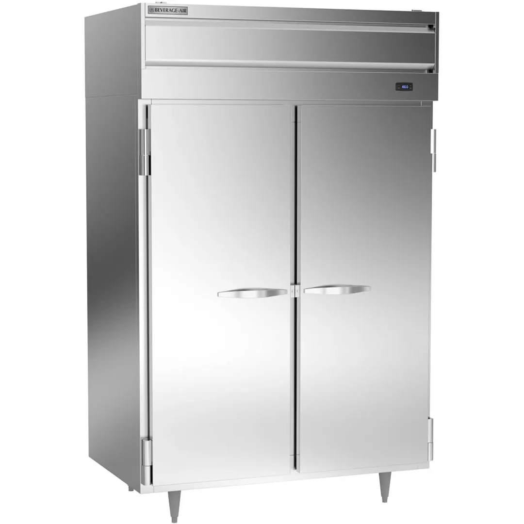 Beverage Air PH2-1S 2-Section Reach-In Heated Holding Cabinet, 43.3 cu ft, Stainless Steel Front, Solid Doors, 6 Shelves