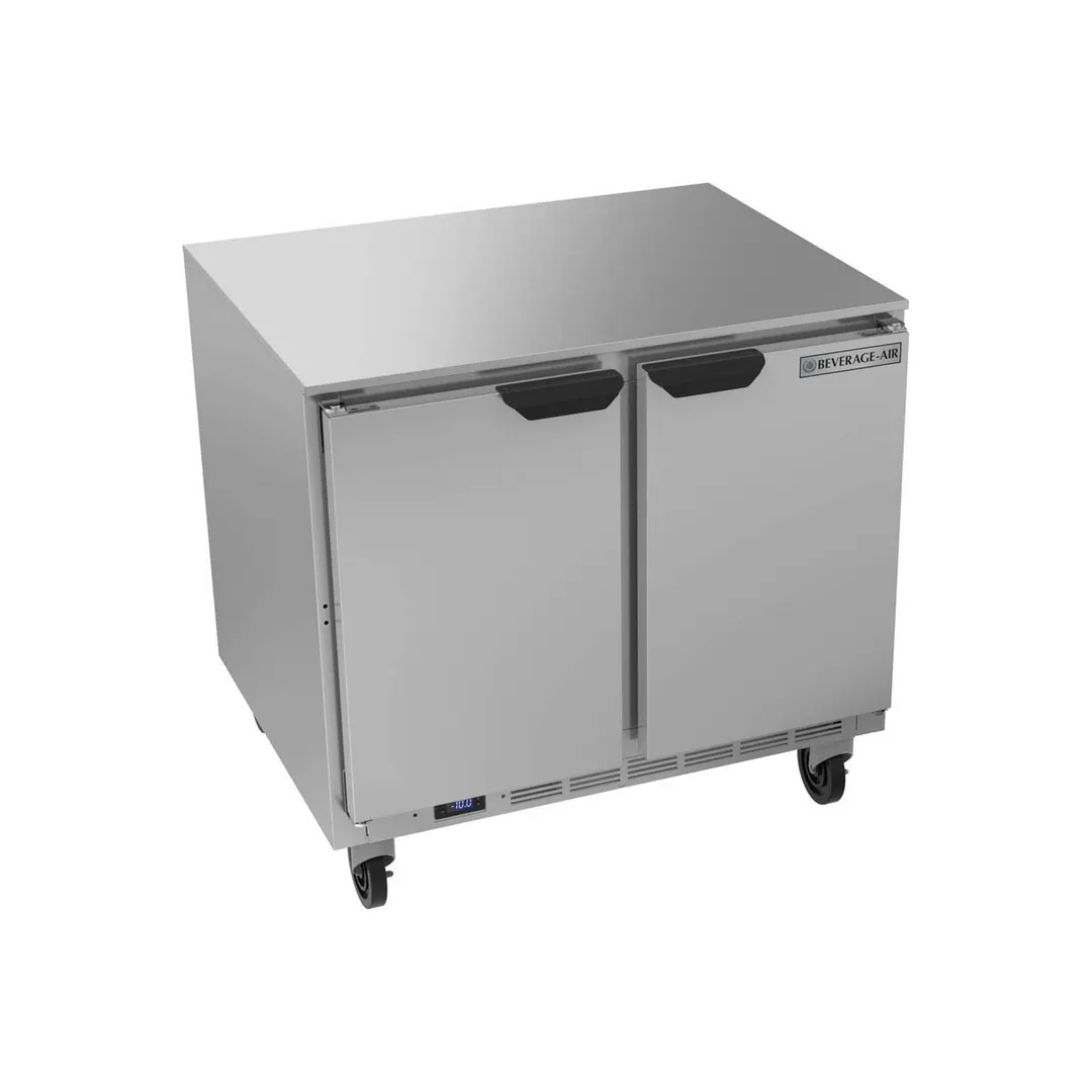Beverage Air UCF36AHC 36" 2-Section Undercounter Freezer w/ 2 Doors, 8.69 cu. ft.