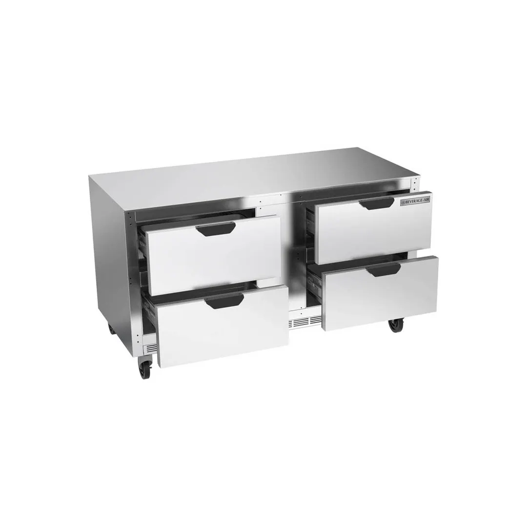 Beverage-Air UCFD60AHC-4 60" 2-Section Undercounter Freezer w/ 4 Drawers, 15.8 cu. ft.