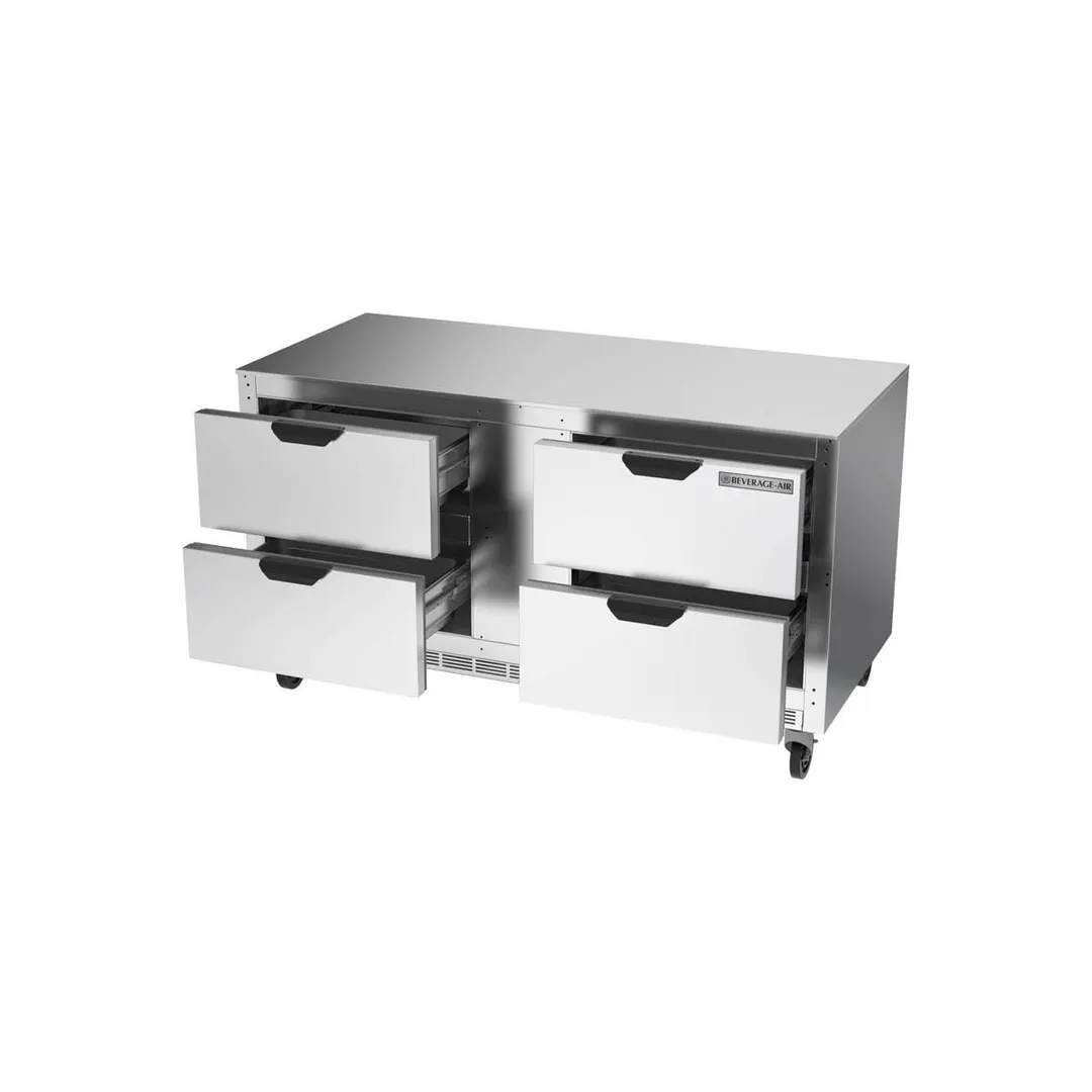 Beverage-Air UCFD60AHC-4 60" 2-Section Undercounter Freezer w/ 4 Drawers, 15.8 cu. ft.