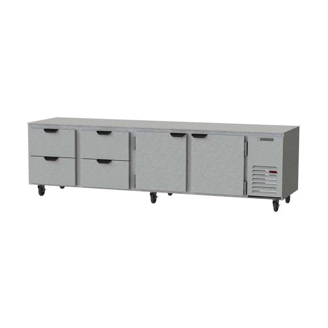 Beverage Air UCRD119AHC-4 119" Four Section Undercounter Refrigerator w/ 4 Drawers & 2 Doors