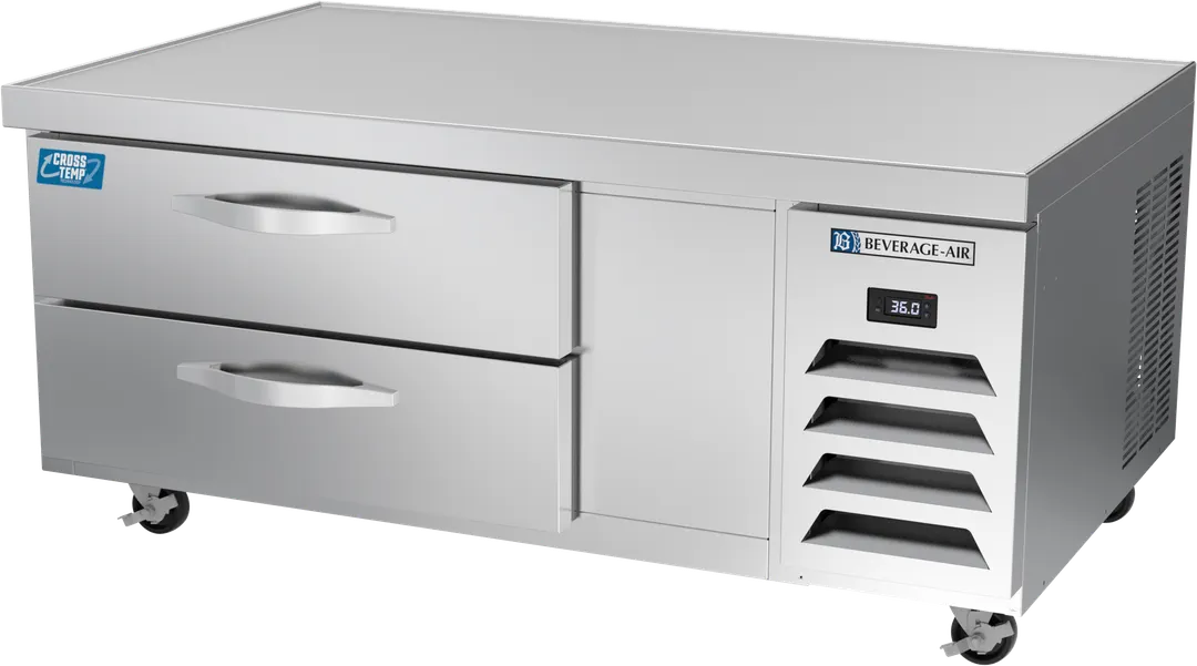 Beverage Air WTCTCS52HC 52" 2 Drawers Refrigerated Chef Base, Marine Edge, 8.06 cu. ft. (4) 12 x 20 pans