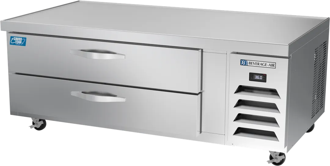Beverage Air WTCTCS60HC 60" 2 Drawers Refrigerated Chef Base, 8.7 cu. ft. (6) 12" x 20" pans