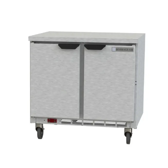 Beverage Air WTF36AHC-FLT 36" 2-Section Worktop Freezer w/ 2 Doors, 8.7 cu. ft.