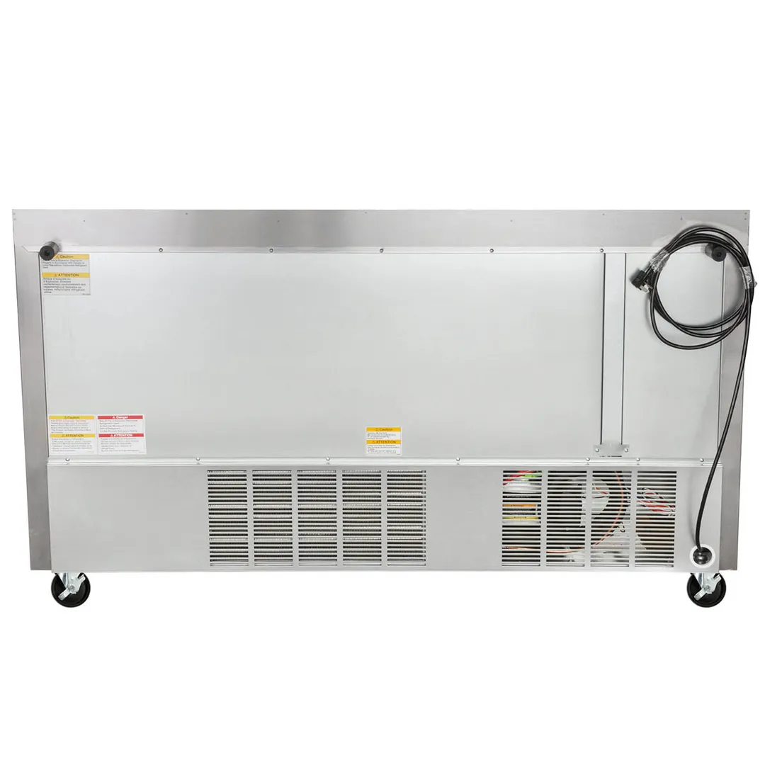 Beverage Air WTF60AHC-FLT 60" 2-Section Worktop Freezer w/ 2 Doors, 14.4 cu. ft.