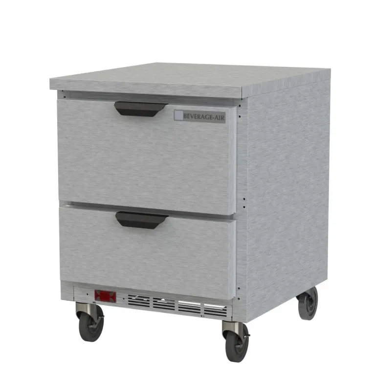 Beverage Air WTFD27AHC-2-FLT 27" 1-Section Worktop Freezer w/ 2 Drawers, 6.13 cu. ft.