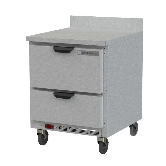 Beverage Air WTFD27AHC-2 27" 1-Section Worktop Freezer w/ 2 Drawers, 6.13 cu. ft.